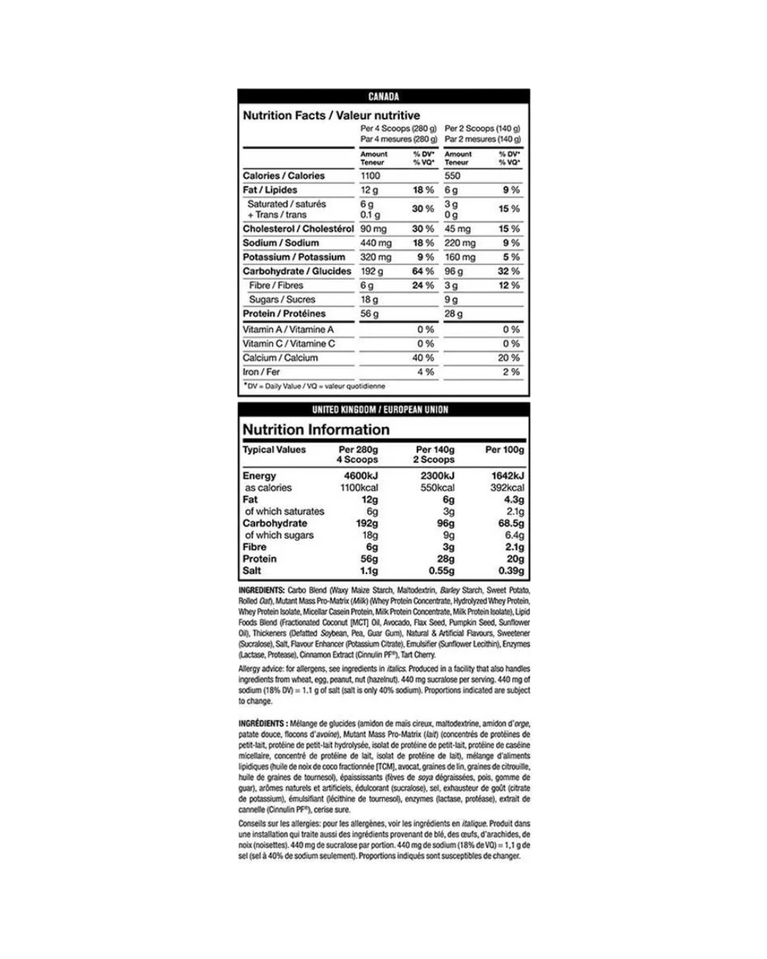 Mutant - Mass 15lbs